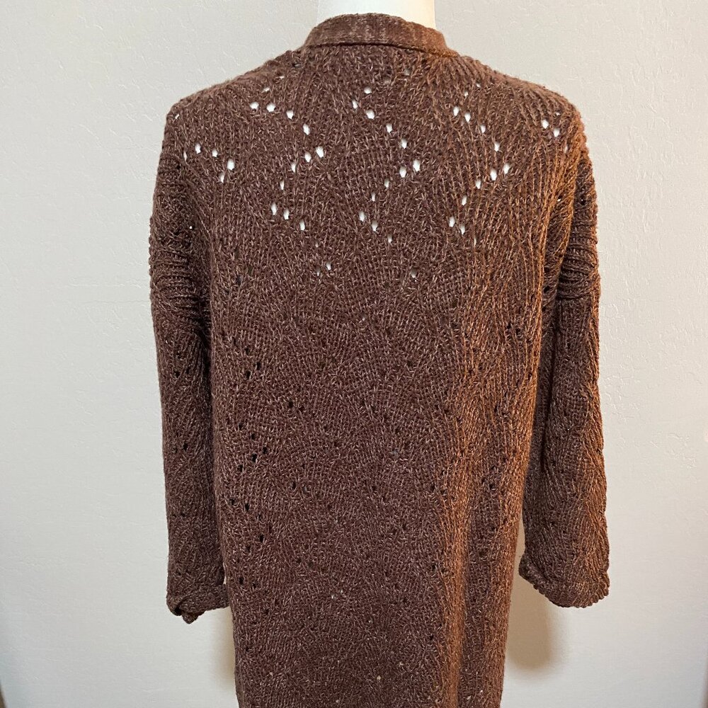 Maurices open front sweater. Brown. Medium. - Picture 2 of 6